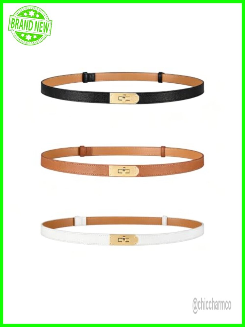 Skinny Leather Belt Adjustable Thin Waist Dress Jean Belt